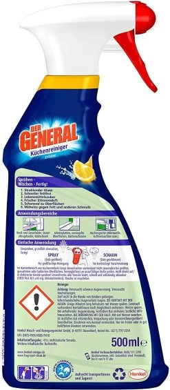 Der General Küchenreiniger Zitrone Spray 500 Ml Reinigungsmittel Reiniger 12 Der General Küchenreiniger Zitrone Spray 500 Ml Reinigungsmittel Reiniger -Bestes Waschmittel Geschäft 026a841b ac6a 4da5 8465 08a8e056c52e