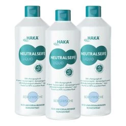 HAKA Neutralseife Liquid Bergfrische Allzweckreiniger Für Haushalt Und Auto, 3 X 1 Liter