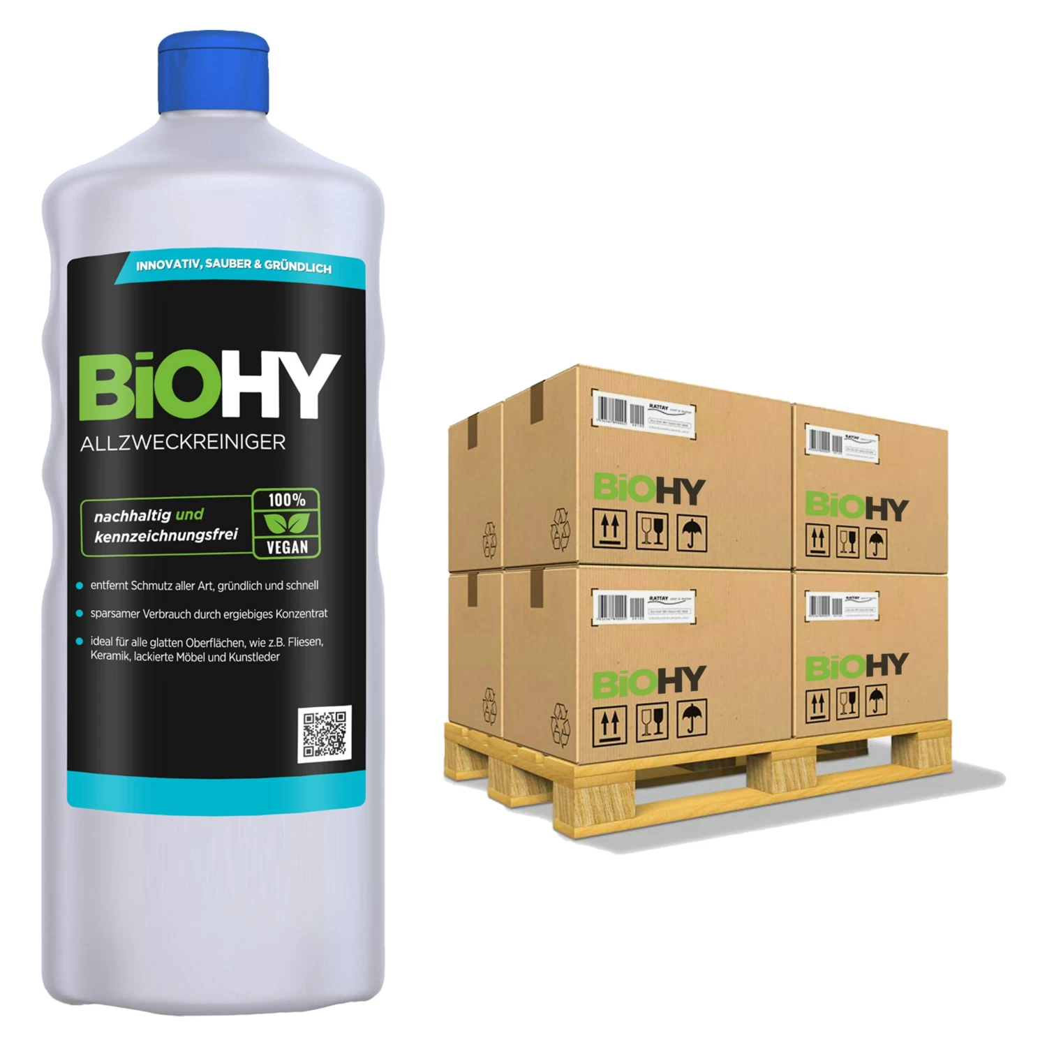 BiOHY Allzweckreiniger Konzentrat (6x1l Flasche) | Schonender Profi - Universalreiniger Für Haushalt Und Auto | Vollständig Biologisch Abbaubar 4 BiOHY Allzweckreiniger Konzentrat (6x1l Flasche) | Schonender Profi - Universalreiniger Für Haushalt Und Auto | Vollständig Biologisch Abbaubar – Bild 4