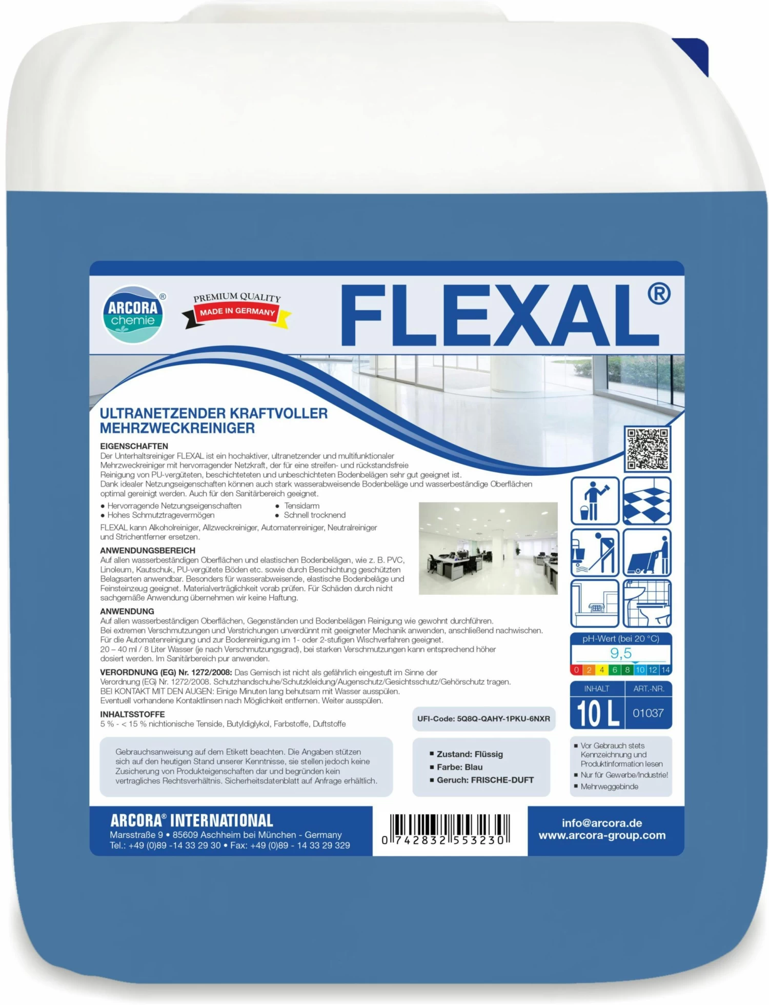 ARCORA Kraftvoller Mehrzweckreiniger FLEXAL, 1L 2 ARCORA Kraftvoller Mehrzweckreiniger FLEXAL, 1L – Bild 2