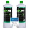 BiOHY Bodenreiniger (2x1l Flasche) | Konzentrat Für Alle Reinigungsgeräte Und Alle Hartböden | Angenehmer Geruch Und Streifenfreie Reinigung