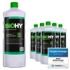BiOHY Bodenreiniger (6x1l Flasche) | Konzentrat Für Alle Reinigungsgeräte Und Alle Hartböden | Angenehmer Geruch Und Streifenfreie Reinigung
