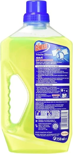 Der General Universal Frische Zitrone Allzweckreiniger 750 Ml Reiniger 12 Der General Universal Frische Zitrone Allzweckreiniger 750 Ml Reiniger -Bestes Waschmittel Geschäft 56ff2b68 7a3b 4d82 a7b9 66b8892dd193