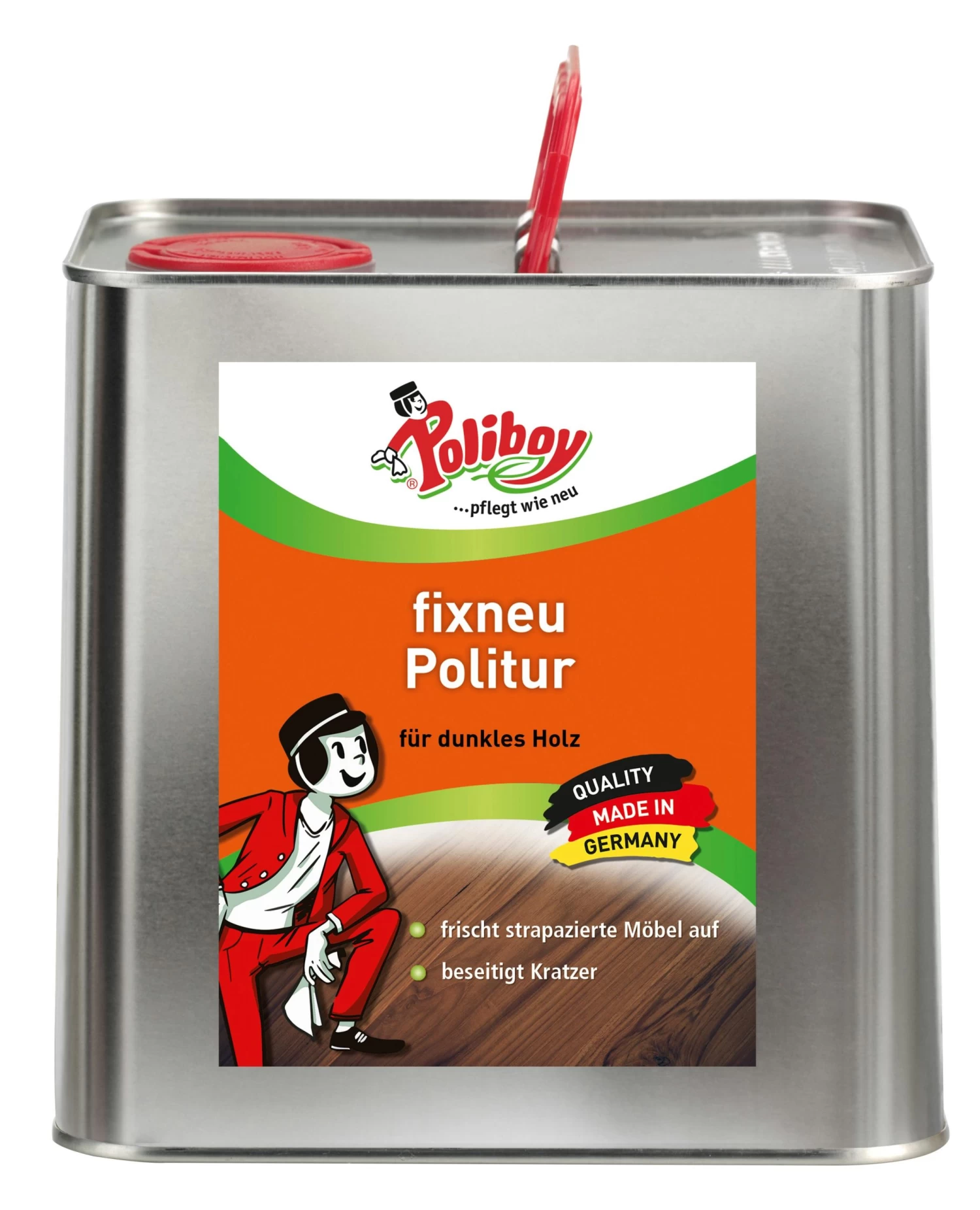 Poliboy Fixneu Möbelpolitur - Für Dunkle Oberflächen, 2,5L - Made In Germany 1 Poliboy Fixneu Möbelpolitur - Für Dunkle Oberflächen, 2,5L - Made In Germany