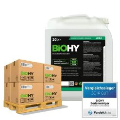 BiOHY Bodenreiniger (24x20l Kanister) | Konzentrat Für Alle Reinigungsgeräte Und Alle Hartböden | Angenehmer Geruch Und Streifenfreie Reinigung