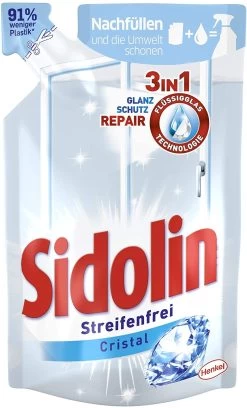 Sidolin Cristal Glasreiniger Glas Reiniger Fensterreiniger 250ml Nachfüller
