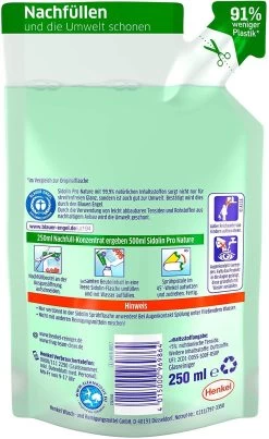 Sidolin Pro Nature PH-neutraler Glasreiniger Reinigung 250 Ml Nachfüllpack 10 Sidolin Pro Nature PH-neutraler Glasreiniger Reinigung 250 Ml Nachfüllpack -Bestes Waschmittel Geschäft 7d52a90d f957 431f a24e f710e5ce8a6f 1