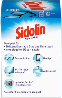 Sidolin Brillen Putztücher 50 Stück Reinigungstücher Brillenputztücher Reiniger -Bestes Waschmittel Geschäft 93951b7c db0b 4d87 a837 5e51ee5f2108