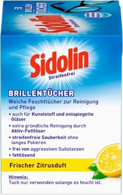 Sidolin Brillen Putztücher 50 Stück Reinigungstücher Brillenputztücher Reiniger -Bestes Waschmittel Geschäft 9539c75e 1afc 42c3 a09a a1df10248246