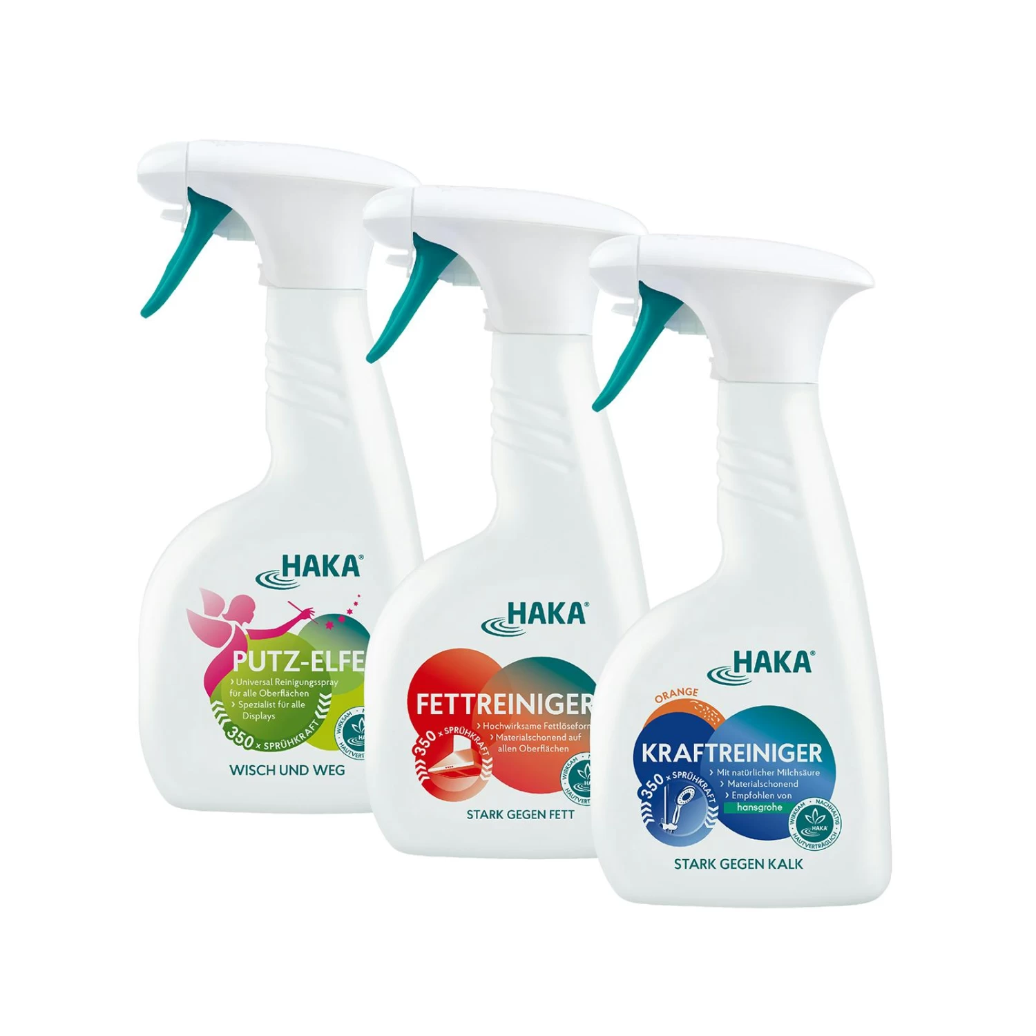 HAKA Reinigungs-Set Für Küche, Haushalt, Bad, 3 X 500 Ml Spray 1 HAKA Reinigungs-Set Für Küche, Haushalt, Bad, 3 X 500 Ml Spray