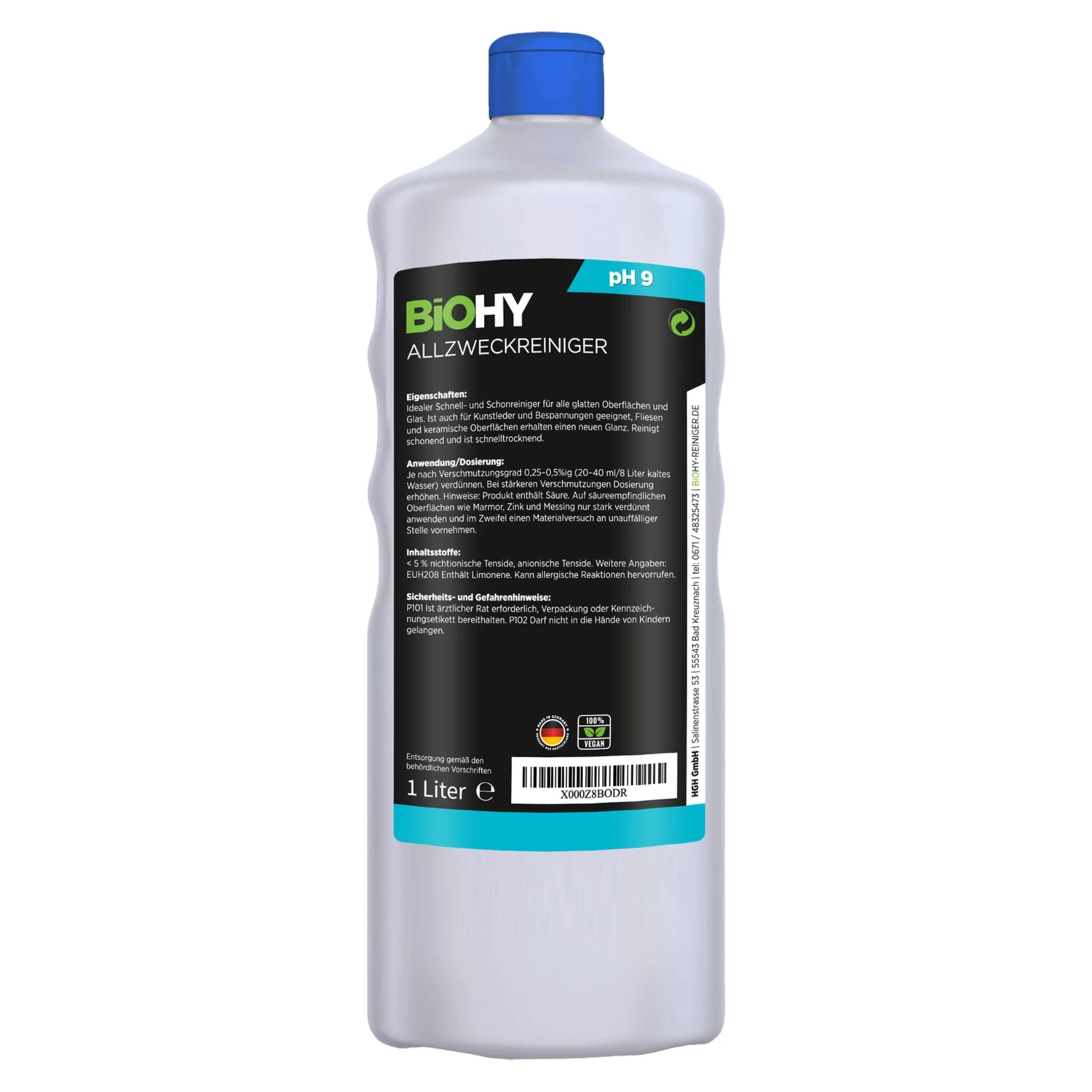BiOHY Allzweckreiniger Konzentrat (6x1l Flasche) | Schonender Profi - Universalreiniger Für Haushalt Und Auto | Vollständig Biologisch Abbaubar 6 BiOHY Allzweckreiniger Konzentrat (6x1l Flasche) | Schonender Profi - Universalreiniger Für Haushalt Und Auto | Vollständig Biologisch Abbaubar – Bild 6