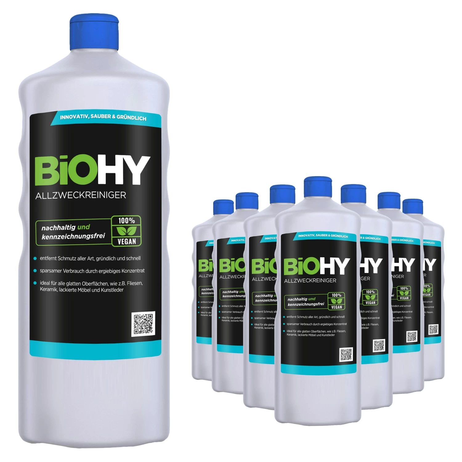 BiOHY Allzweckreiniger Konzentrat (9x1l Flasche) | Schonender Profi - Universalreiniger Für Haushalt Und Auto | Vollständig Biologisch Abbaubar 1 BiOHY Allzweckreiniger Konzentrat (9x1l Flasche) | Schonender Profi - Universalreiniger Für Haushalt Und Auto | Vollständig Biologisch Abbaubar