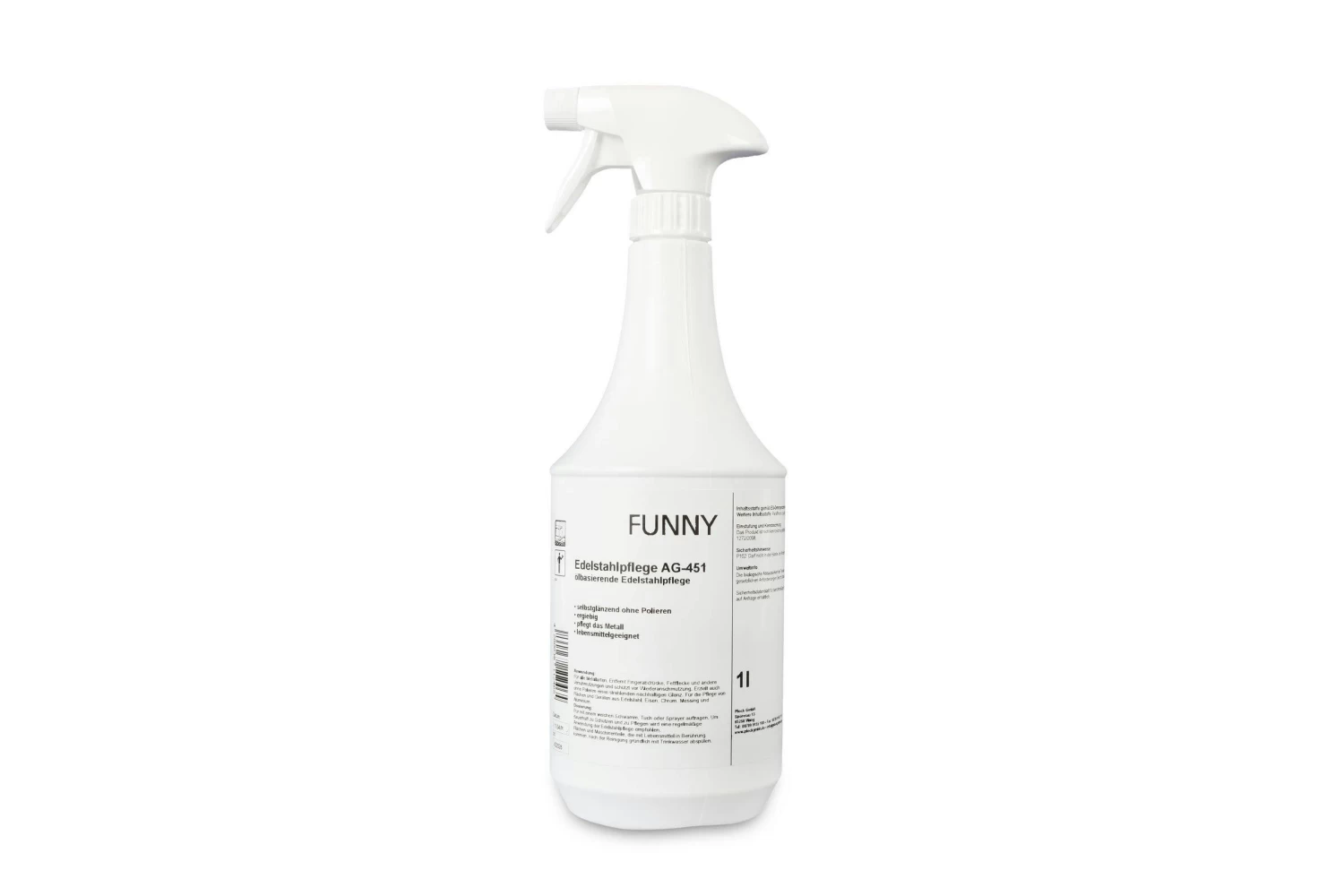 Funny Edelstahlpflege| 8 X 1 L + Sprayer | Selbstglänzend Ohne Polieren 1 Funny Edelstahlpflege| 8 X 1 L + Sprayer | Selbstglänzend Ohne Polieren